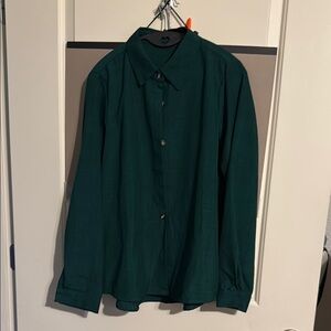 Dark Green Button-Up Shirt